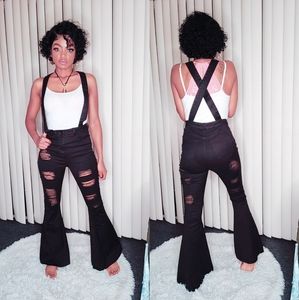 New Denim Flare Overalls (Plus size available)